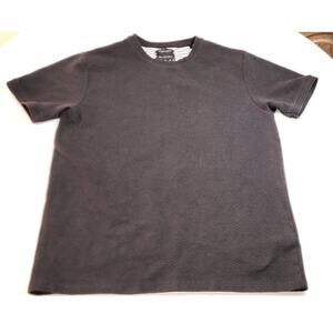 Denim & Flower Womens T Shirt XL Black Textured Minimalist Classic Basic